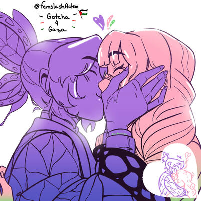 @femslashaction for gaza